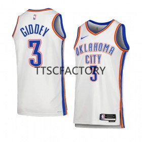 Dres Oklahoma City Thunder Josh Giddey 3 Nike 2022-23 Association Edition Bijela Swingman - Muške